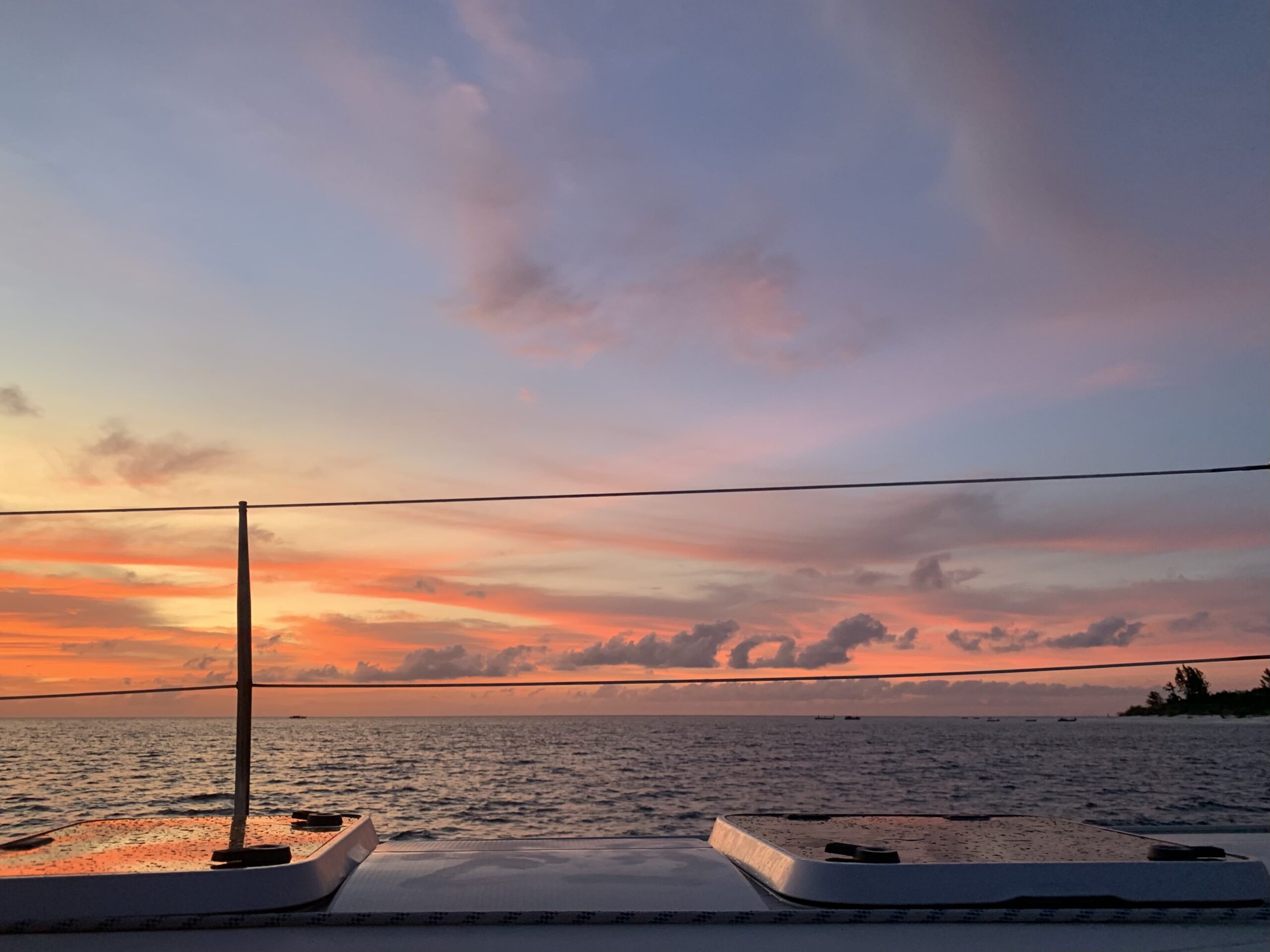 Fiery Sunset onboard Mawali Sailing
